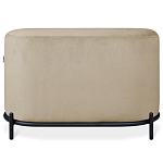 Банкетка овальная бежевый велюр на 4-х металлических ножках черного цвета SANJAY варинант исполнения - 2 | Loft Concept в Краснодаре