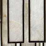 Потолочный светильник с подвесами из перламутра Unique Shine Effect варинант исполнения - 1 | Loft Concept в Краснодаре