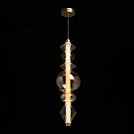 Подвесной светильник с вертикальной композицией из прозрачных и янтарных стеклянных шаров и ромбов Gabriel Scott Luna варинант исполнения - 3 | Loft Concept в Краснодаре