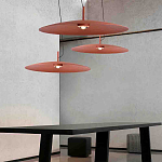 Подвесной светильник круглой формы с коричневым металлическим абажуром Halo Drift варинант исполнения - 3 | Loft Concept в Краснодаре