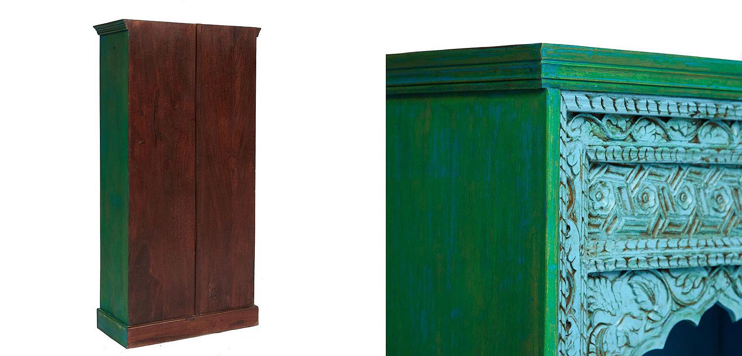 Стеллаж Indian Antique Mango Tree blue/green - Loft-Concept в Краснодаре