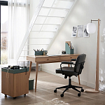 Офисное кресло в винтажном стиле на колёсах Glenn Dark Grey Chair варинант исполнения - 4 | Loft Concept в Краснодаре