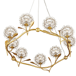 Люстра круглая с декором в виде цветков одуванчика Hanging Dandelion варинант исполнения - 3 | Loft Concept в Краснодаре