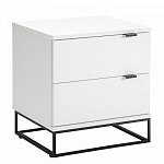 Тумба прикроватная белая с ящиками Strict Lines варинант исполнения - 1 | Loft Concept в Краснодаре