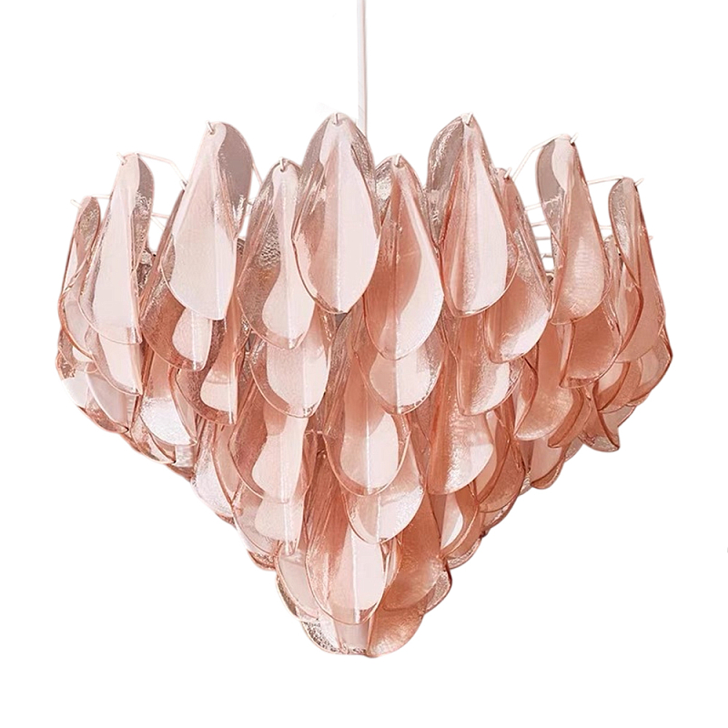 Люстра с каскадом из стекляных розовых лепестков Petalled Illuminator Белый Розовый Люстра с каскадом из стекляных розовых лепестков Petalled Illuminator Белый Розовый в Краснодаре | Loft Concept
