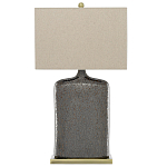 Настольная лампа керамическая с тканевым прямоугольным абажуром Flask варинант исполнения - 4 | Loft Concept в Краснодаре