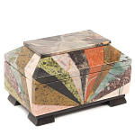 Шкатулка из натурального камня змеевик Stone Casket варинант исполнения - 1 | Loft Concept в Краснодаре