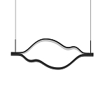 Подвесной светильник волнообразный изогнутый черного цвета 4000К Spiral Lighting варинант исполнения - 1 | Loft Concept в Краснодаре