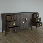 Большой Комод-буфет Elsa Dreams Walnut с ящиками варинант исполнения - 6 | Loft Concept в Краснодаре