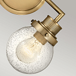 Бра для ванных комнат с прозрачным шарообразным плафоном из стекла с пузырьками на круглом основании Hinkley варинант исполнения - 15 | Loft Concept в Краснодаре