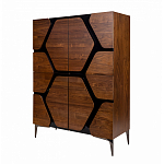 Высокий комод с узором из шпона на фасаде Sahara варинант исполнения - 3 | Loft Concept в Краснодаре