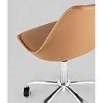 Офисный стул на металлическом основании EGGERY Brown пластик варинант исполнения - 3 | Loft Concept в Краснодаре