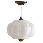 Подвесной светильник с абажуром из молочного стекла Vintage Charm варинант исполнения - 1 | Loft Concept в Краснодаре