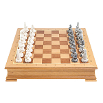 Шахматы Северные народы в ларце из натурального бука Decorative Thematic Chess варинант исполнения - 2 | Loft Concept в Краснодаре