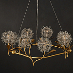 Люстра круглая с декором в виде цветков одуванчика Hanging Dandelion варинант исполнения - 5 | Loft Concept в Краснодаре