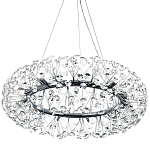 Круглая подвесная люстра Crystal Dandelions Chrome Chandelier варинант исполнения - 3 | Loft Concept в Краснодаре