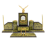 Настольный письменный набор из змеевика  и бронзы с декором в виде орла в подарочной упаковке Successful Leader варинант исполнения - 1 | Loft Concept в Краснодаре