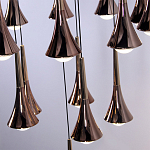 Люстра светодиодная с акриловыми конусообразными плафономи розовое золото Astra 60   варинант исполнения - 3 | Loft Concept в Краснодаре