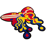 Дизайнерский ковер в виде бабочки Poltronova Tappeto Farfalla Rug варинант исполнения - 2 | Loft Concept в Краснодаре