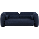 Дизайнерский двухместный диван с мягкими спинкой и подлокотниками синий Madelaine Sofa Blue варинант исполнения - 1 | Loft Concept в Краснодаре