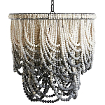 Двухъярусная люстра украшенная круглыми бусинами Gradient Chandelier Grey White варинант исполнения - 1 | Loft Concept в Краснодаре