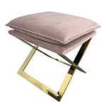 Пуф велюровый на металлическом основании Meekness варинант исполнения - 2 | Loft Concept в Краснодаре