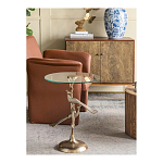 Столик с круглой стеклянной столешницей и корпусом в виде двух павлинов на ветке Table Two Peacocks варинант исполнения - 9 | Loft Concept в Краснодаре