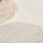 Ковер из хлопка с абстрактным принтом бежевого цвета Elysian Flow Blush варинант исполнения - 3 | Loft Concept в Краснодаре