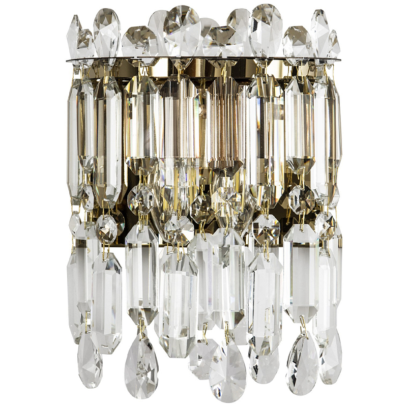 Бра с хрустальными подвесками Roul Crystal Wall Lamp Золотой Прозрачное Стекло Бра с хрустальными подвесками Roul Crystal Wall Lamp Золотой Прозрачное Стекло в Краснодаре | Loft Concept