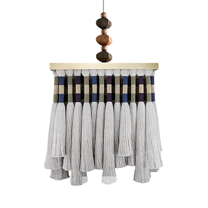 Люстра квадратная плетеная с бахромой Wicker Square Chandelier with Tassels