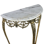 Консоль из бронзы с мраморной столешницей Mademoiselle De Console варинант исполнения - 1 | Loft Concept в Краснодаре