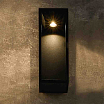 Уличный настенный светильник прямоугольной формы черного цвета Geometric Glow варинант исполнения - 2 | Loft Concept в Краснодаре