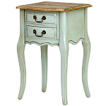 Прикроватная тумба из массива березы светло-бирюзовая Montmartre Provence Bedside Table варинант исполнения - 1 | Loft Concept в Краснодаре