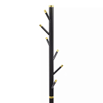 Напольная вешалка чёрная с золотистыми элементами Branches Hangers варинант исполнения - 2 | Loft Concept в Краснодаре