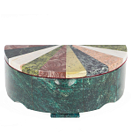 Шкатулка с мозаикой из натурального камня змеевик Stone Casket варинант исполнения - 1 | Loft Concept в Краснодаре
