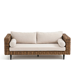 Трехместный садовый диван из плетеного пластика Matteo варинант исполнения - 6 | Loft Concept в Краснодаре