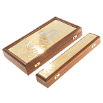 Нарды настольные из натурального камня лазурит и долерит Backgammon from Stone варинант исполнения - 12 | Loft Concept в Краснодаре