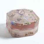 Шкатулка из эпоксидной смолы с цветами розовая Epoxy Resin Square Box Pink варинант исполнения - 5 | Loft Concept в Краснодаре