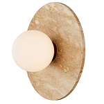 Бра в виде диска с плафоном из матового белого стекла Marble Glow варинант исполнения - 2 | Loft Concept в Краснодаре