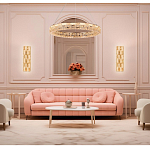 Люстра кольцевая с текстурной огранкой Reflection of Reality варинант исполнения - 3 | Loft Concept в Краснодаре