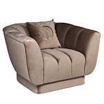 Дизайнерское кресло мягкое из серого велюра Serenity варинант исполнения - 1 | Loft Concept в Краснодаре