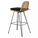 Стул барный с ротанговым плетением Half Bar Chair with Wicker без подлокотников варинант исполнения - 1 | Loft Concept в Краснодаре