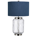 Настольная лампа с цилиндрическим абажуром и прозрачным стеклянным основанием Quintiesse варинант исполнения - 7 | Loft Concept в Краснодаре