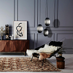 Подвесной светильник вертикальной овальной формы украшенный белыми круглыми бусинами Gradient Oval Pendant Lamp White варинант исполнения - 4 | Loft Concept в Краснодаре