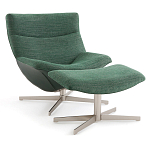 Кресло вращающееся с подставкой для ног зеленое Verdante варинант исполнения - 1 | Loft Concept в Краснодаре