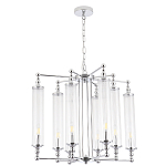 Люстра с 8-ю прозрачными цилиндрическими плафонами Jeanette варинант исполнения - 2 | Loft Concept в Краснодаре