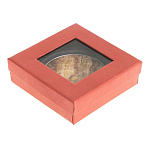 Зеркало карманное складное круглое из натурального камня Оникс в подарочной упаковке Silver Stone Mirrors варинант исполнения - 4 | Loft Concept в Краснодаре