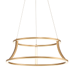 Люстра золотого цвета с 2-мя светодиодными кольцами Eurofase варинант исполнения - 1 | Loft Concept в Краснодаре