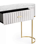 Консоль овальная на золотистых фигруных ножках Wall Console варинант исполнения - 3 | Loft Concept в Краснодаре