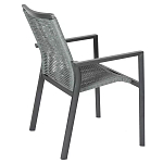 Стул темно-серый с высокой плетеной спинкой и сиденьем Braided Strength варинант исполнения - 3 | Loft Concept в Краснодаре